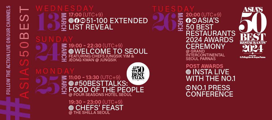 Watch Asia’s 50 Best Restaurants LIVE here on 26th March